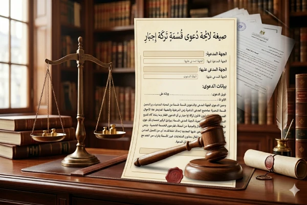 صيغة لائحة دعوى قسمة تركة إجبار