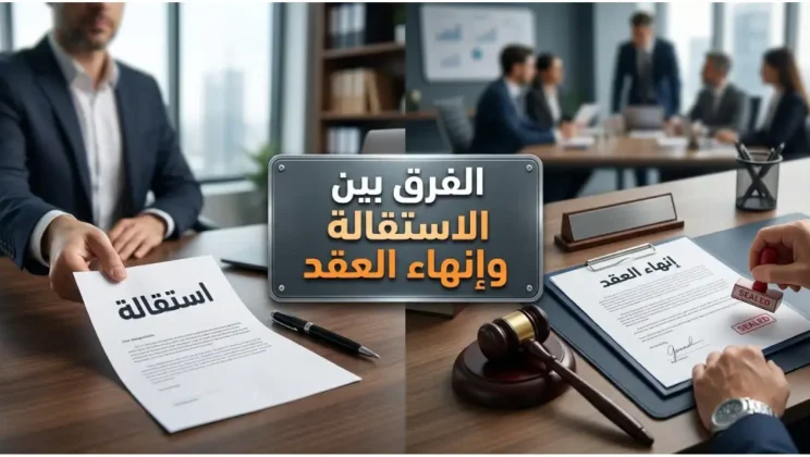 الفرق بين الاستقالة وإنهاء العقد في نظام العمل السعودي 2026