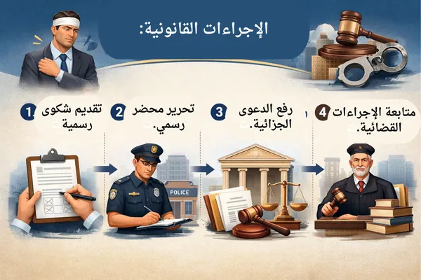 الإجراءات القانونية عند الاعتداء على الموظف أثناء العمل.