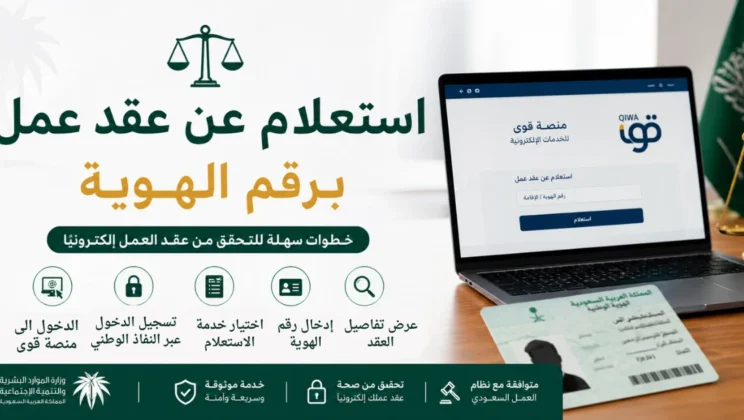 استعلام عن عقد عمل برقم الهوية في السعودية عبر قوى وناجز| الخطوات الرسمية 2026