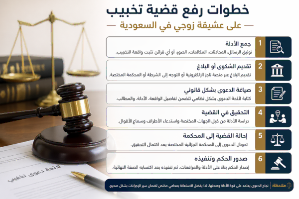 الخطوات والإجراءات لرفع قضية تخبيب على عشيقة زوجي في السعودية