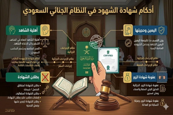 شروط وأحكام شهادة الشهود في النظام السعودي