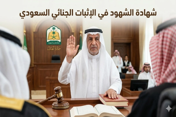 شهادة الشهود في الإثبات الجنائي في السعودية.