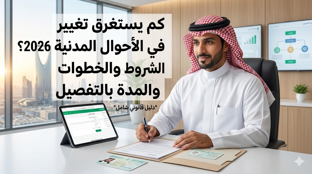 كم يستغرق تغيير الاسم في الأحوال المدنية 2026؟ الشروط والخطوات والمدة بالتفصيل