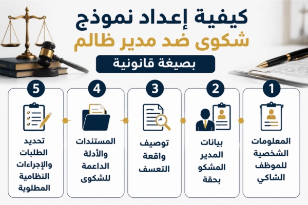 إعداد نموذج شكوى ضد مدير ظالم في السعودية.