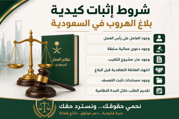 القرائن القانونية التي تؤكد كيدية بلاغ الهروب في السعودية.