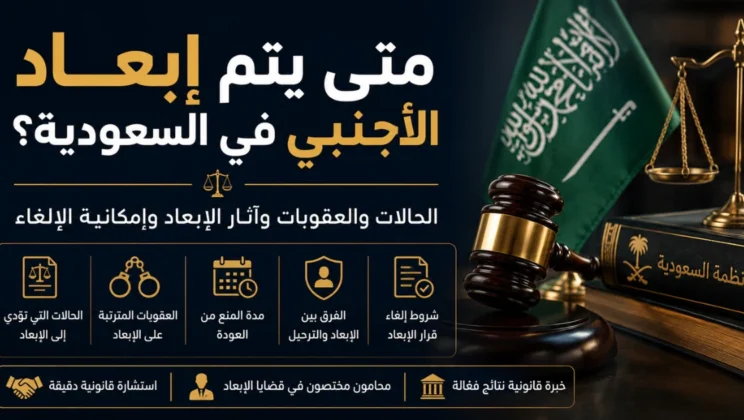 متى يتم إبعاد الأجنبي في السعودية؟ أسباب الإبعاد والترحيل وحالات المنع من العودة
